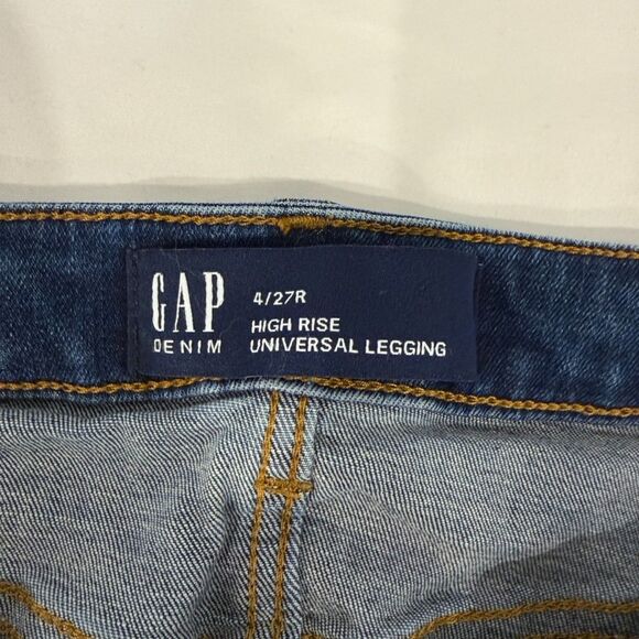 GAP High Rise Universal Legging Denim Jeans - Size 4/27 - Picture 5 of 9